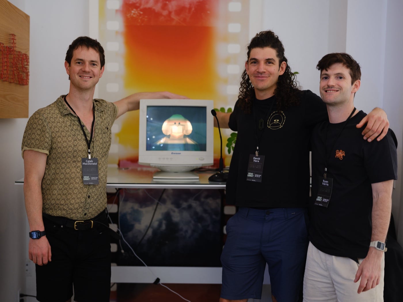 David with S.A.N, Ryan and Caleb from Goodbye Monkey at Betaworks New York.